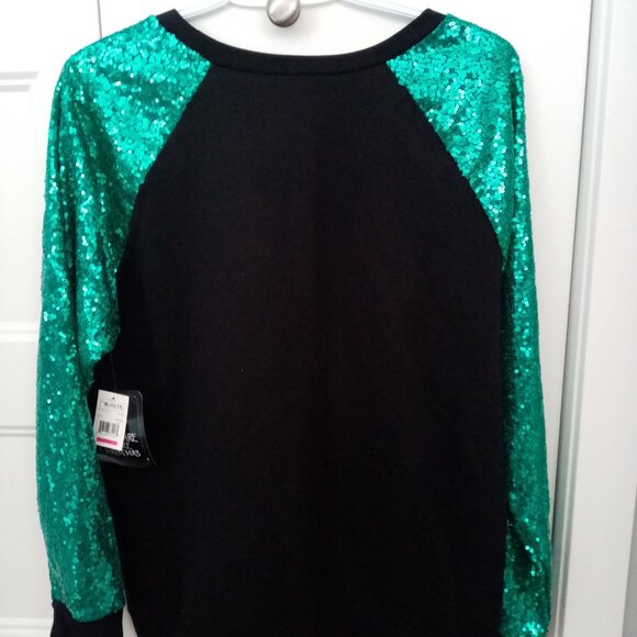 NWT Disney The Nightmare Before Christmas Sweater Sequin Sleeves - Picture 3 of 5